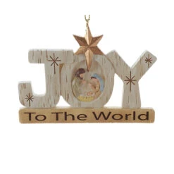 Kurt Adler Holy Family Joy To The World Nativity Ornament