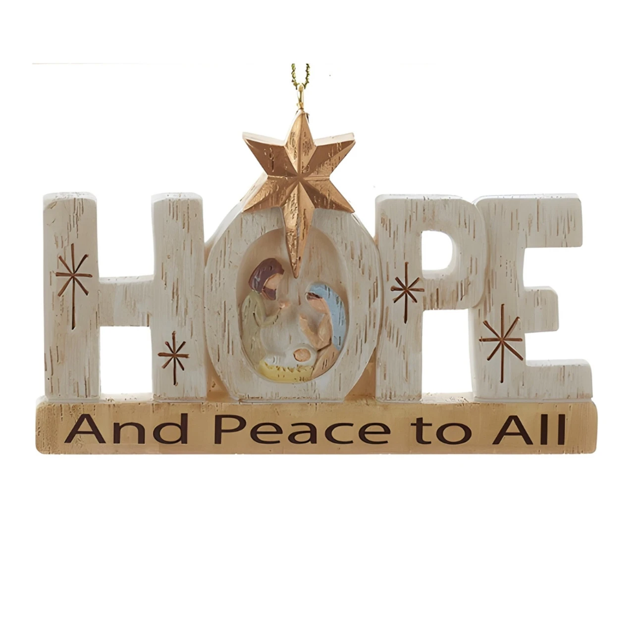 Kurt Adler Hope And Peace Holy Family Nativity Ornament