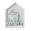 15.5" Joy To The World Wooden House Block