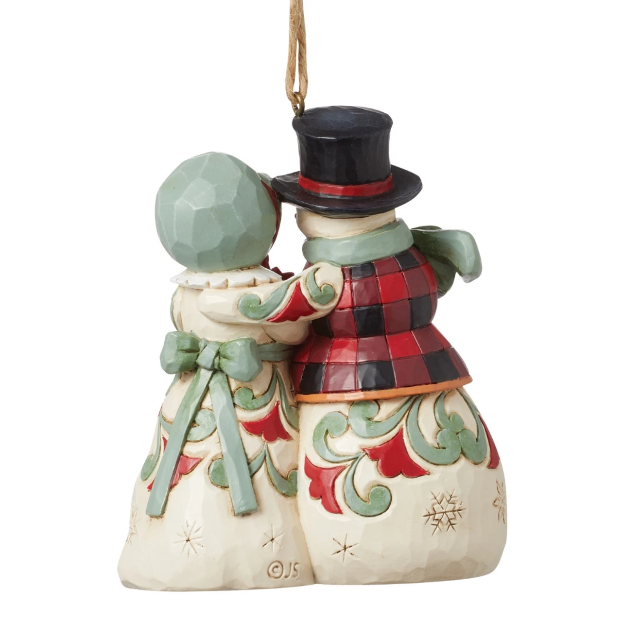 Jim Shore - Heartwood Creek - Highland Glen Snowman Couple Ornament - Image 4
