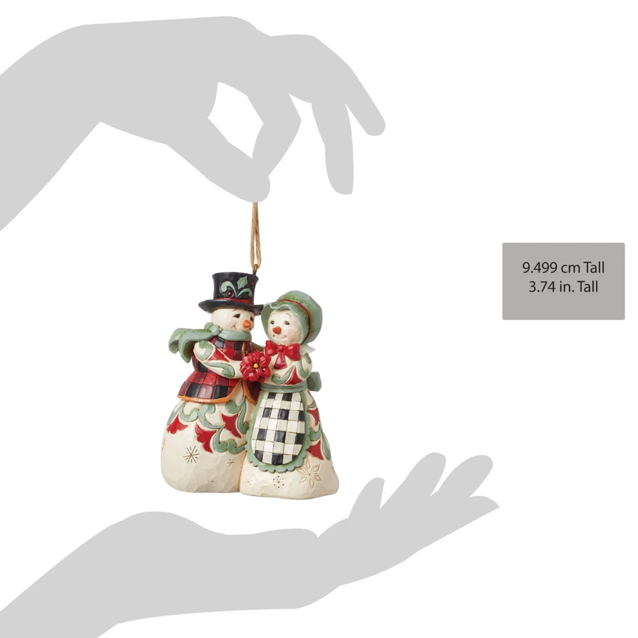 Jim Shore - Heartwood Creek - Highland Glen Snowman Couple Ornament - Image 6
