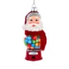 Kurt Adler Santa Gum Ball Machine Glass Ornament