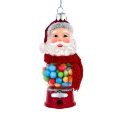 Kurt Adler Santa Gum Ball Machine Glass Ornament