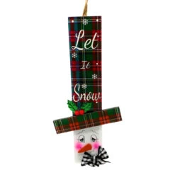 Let It Snow Snowman Head Ornament