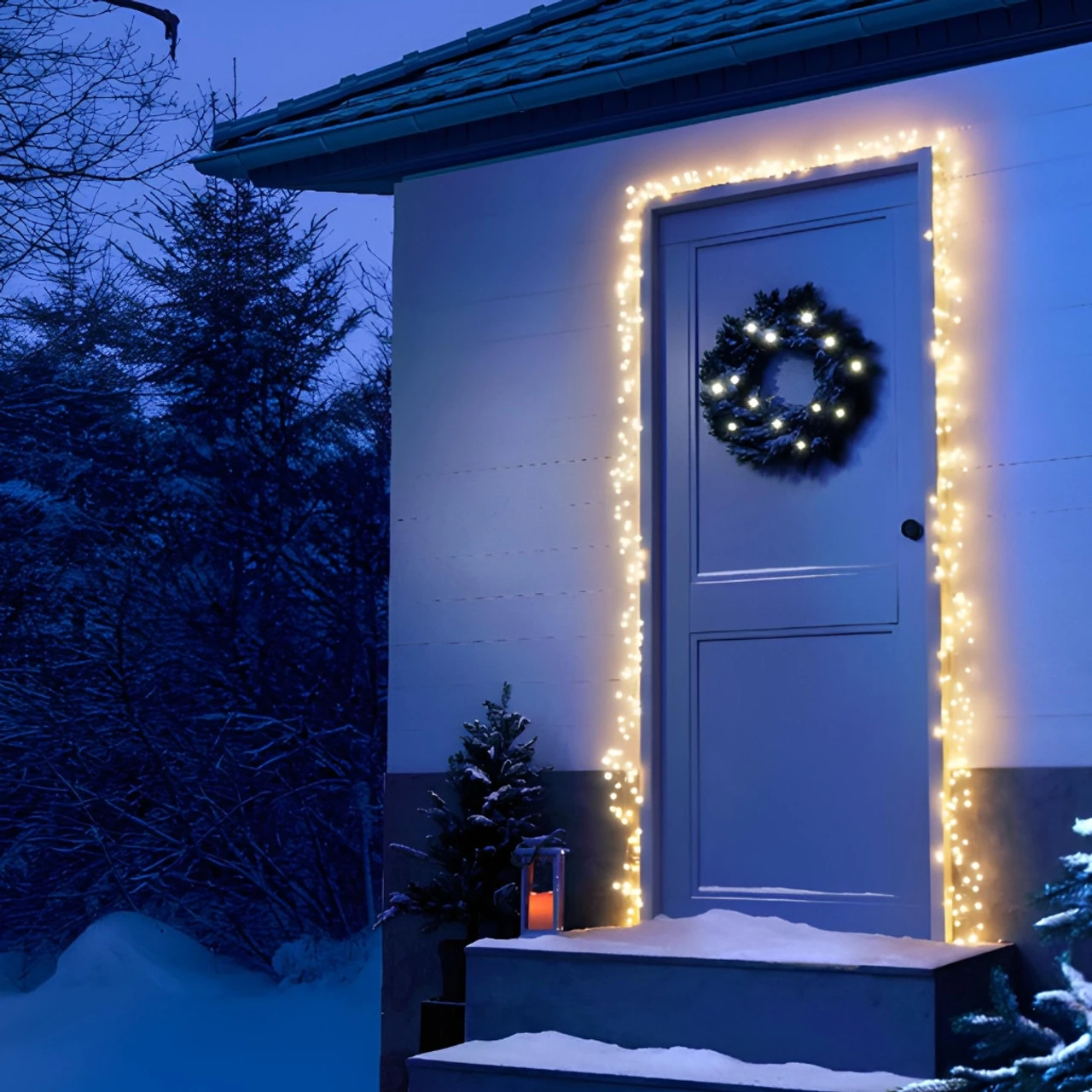 Lumineo LED Door Lights, Warm White, 18ft, 8-Function Twinkle - Image 2