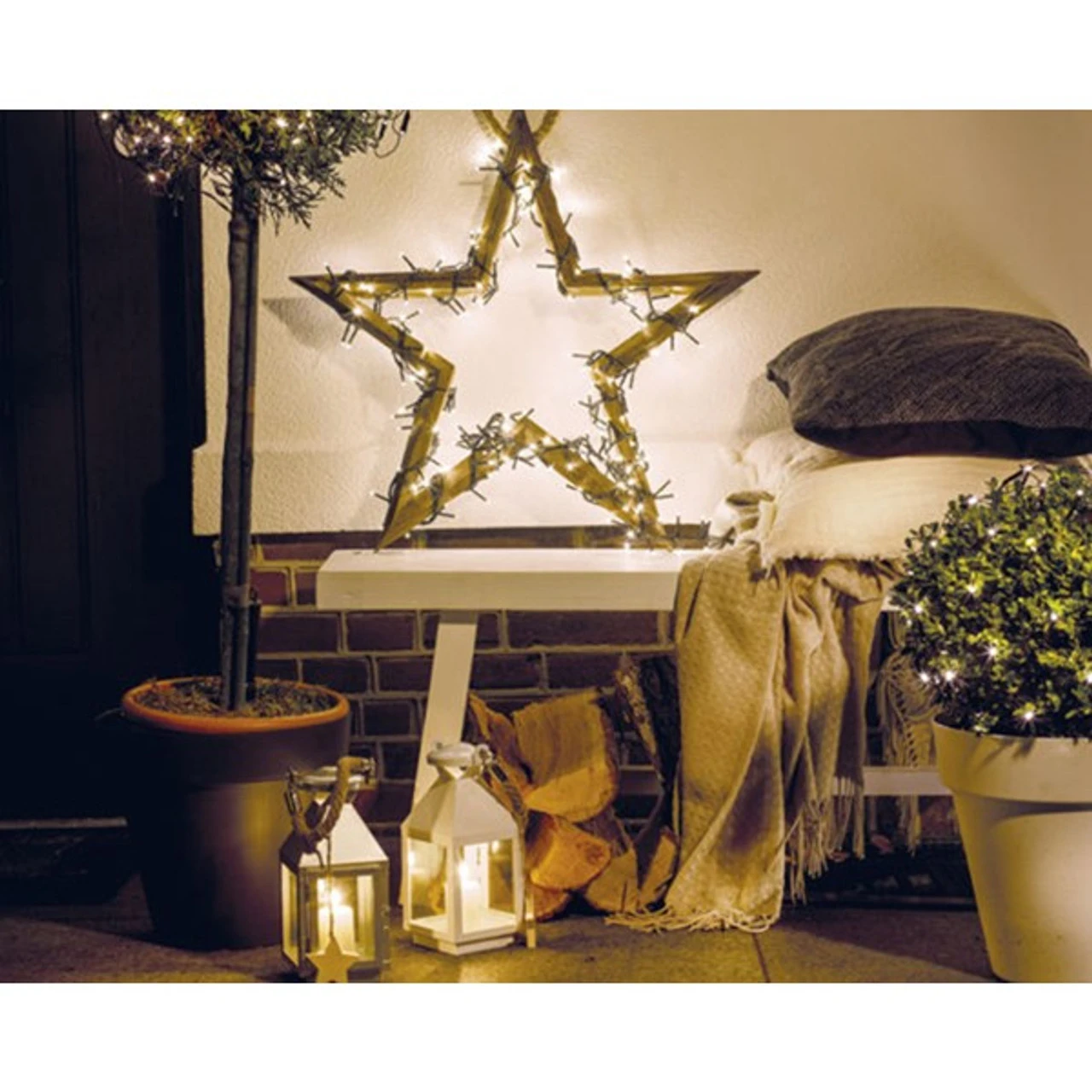 Lumineo 96 LED Warm White Twinkle Lights Black Wire - Image 6