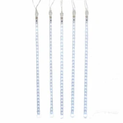 Kurt Adler Meteor Shower Snowfall Light 5 Tube Set, 90 Cool White LED Lights