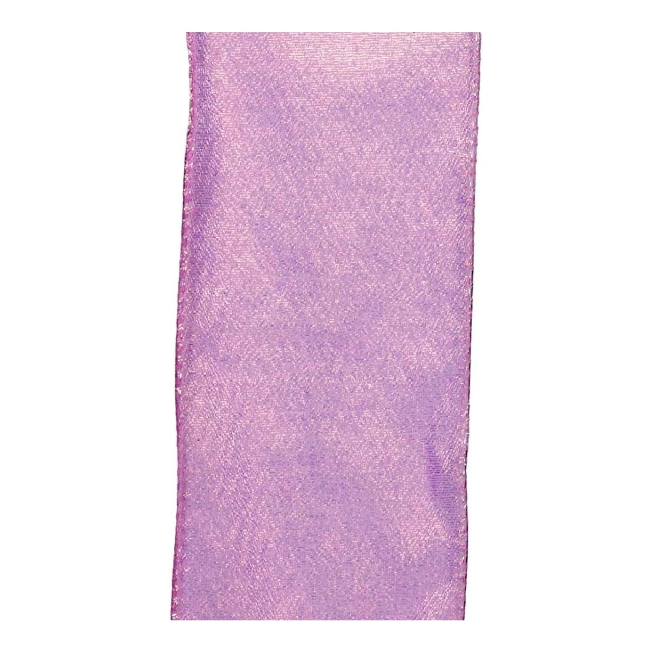 Kurt Adler Pink Iridescent Sheer Wired Ribbon - Image 3