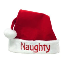 Reversible Naughty Or Nice Santa Hat