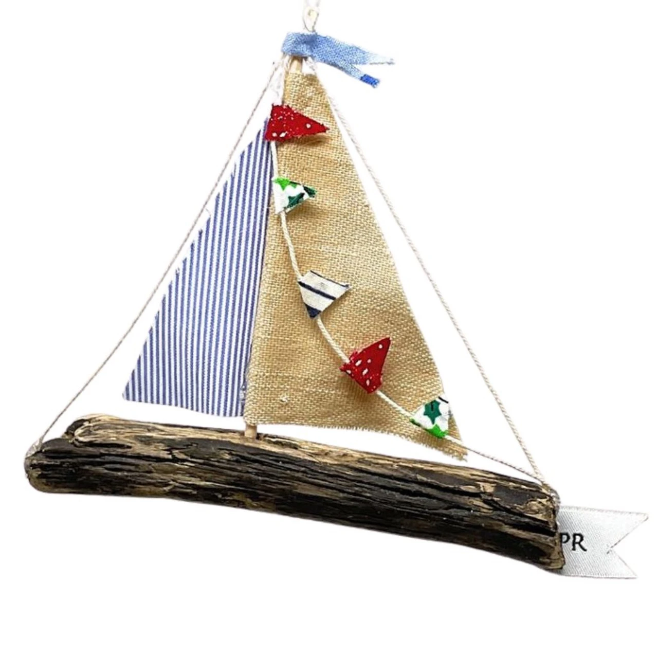 Priscilla Racki Handcrafted Sailboat Ornament
