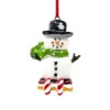 Sledding Marshmallow Snowman Ornament