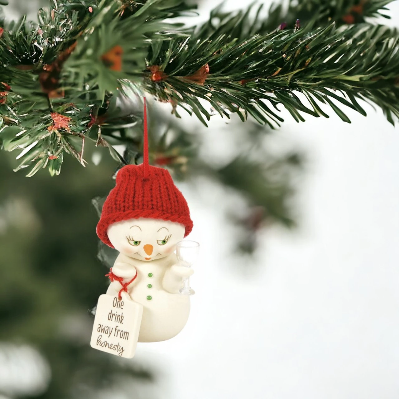 Department 56 Snowpinions One Drink Away From Honesty Snowman Ornament - Image 2