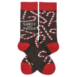 Sweet But Twisted Candy Cane Socks