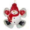 Kurt Adler Red Snowman Angel Ornament
