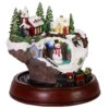 Kurt Adler Musical LED Village And Train Table Piece