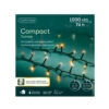 Lumineo LED String Lights - 1000 Mixed Warm White & Classic Warm Bulbs On Green Wire, 74 Ft