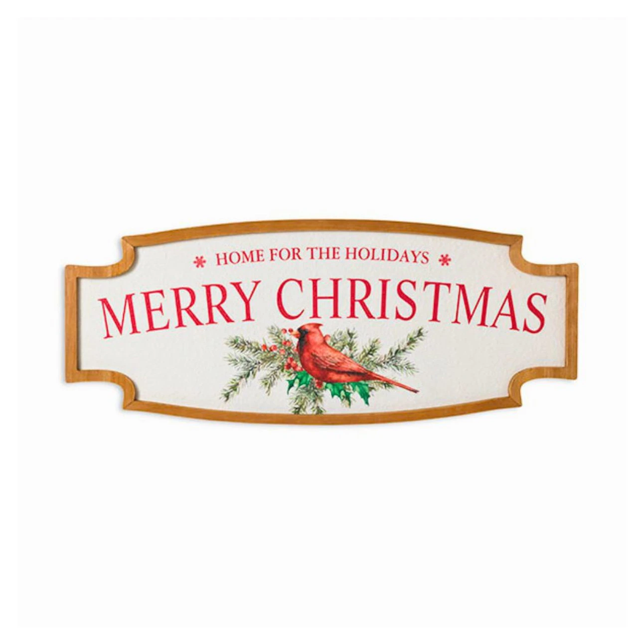 36" Cardinal 'Merry Christmas' Wooden Wall Plaque