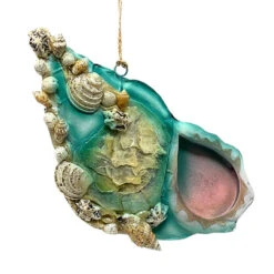 Coral Reef Conch Shell Ornament