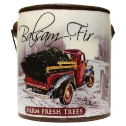 Balsam Fir Scented Jar Candle (20 Oz) Decorative Ceramic Jar Candle With True To Life Fragrance Made In USA