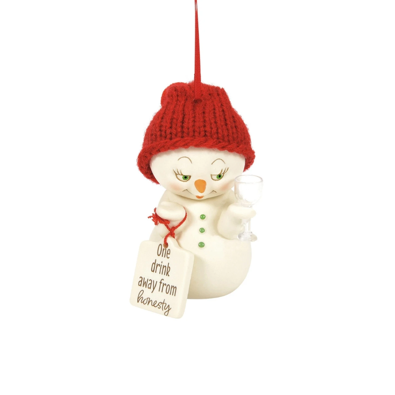 Department 56 Snowpinions One Drink Away From Honesty Snowman Ornament