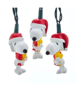 Kurt Adler Peanuts10-Light LED Snoopy And Woodstock Light Set