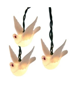Kurt Adler Glittered Dove Novelty Light Set