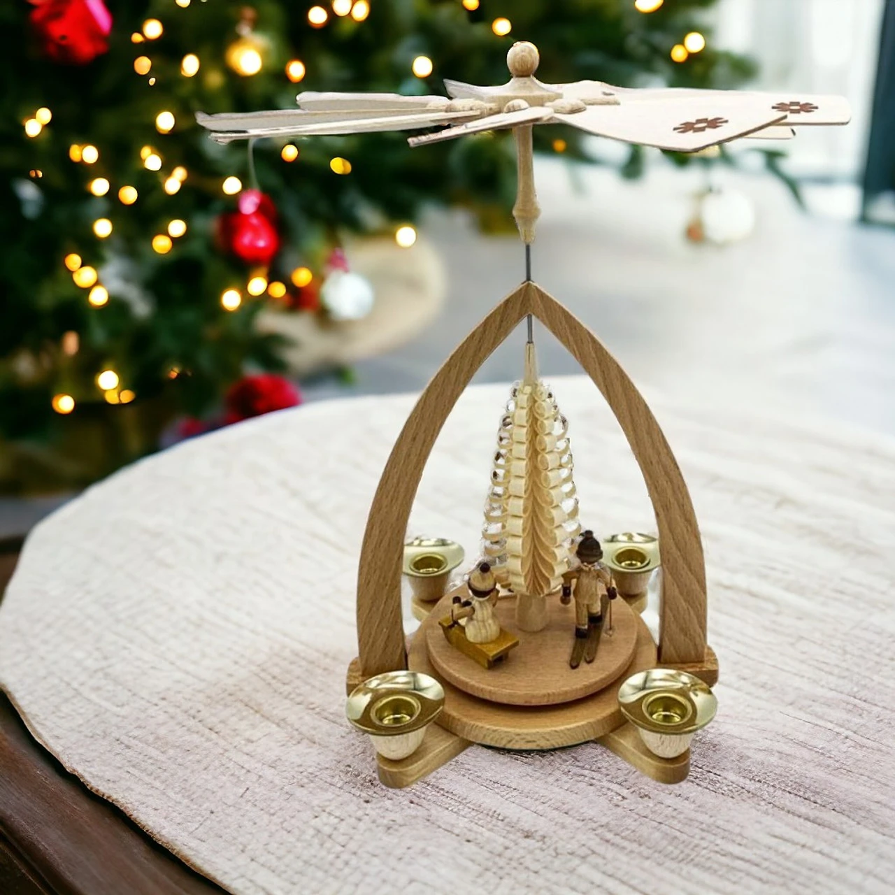 Winter Sports Children Christmas Pyramid - Image 2